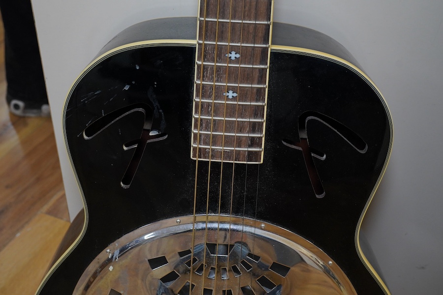 A Fender Resonator acoustic guitar. Condition - good.